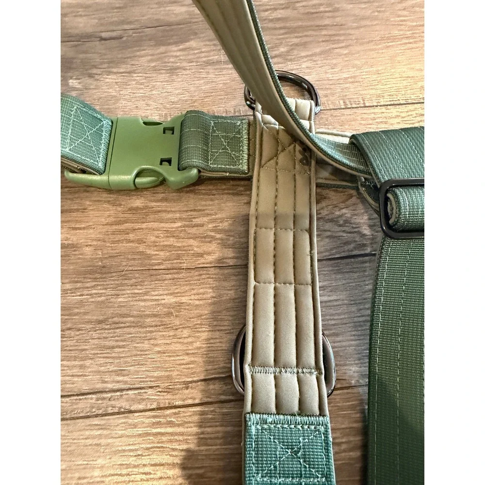 Spark Paws Comfort Control Dog Harness Sage Green Tan Padded Adjustable‎ No-Pull